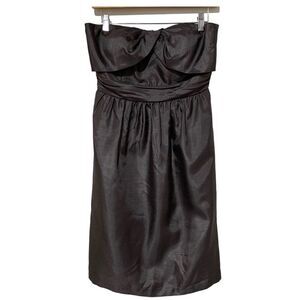 Jenny Yoo | Dress Strapless Knee Length Bridesmaid Brown- Size 6